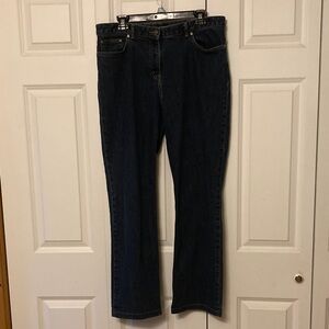 Brooks Brothers 346 stretch jeans womens 12 dark wash bootcut classic five pocke